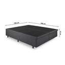 Ver imagem 2 de Cama Box Baú Queen 158x198x42 Courino Linho com Pistão a Gás
