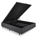 Ver imagem 3 de Cama Box Baú Queen 158x198x42 Courino Linho com Pistão a Gás