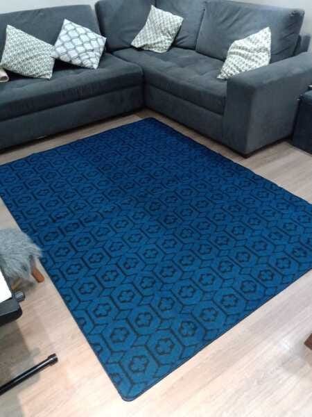 Tapete Sala Quarto, 1,50x2,00 Carpete Azul - 1