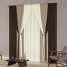 Cortina Para Janela 2,00M X 1,70M Nuance Tabaco/Bege - 1