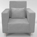 Ver imagem 1 de Poltrona Robusta para Sala e Recepção Confortável Reforçada Suedepremium:cinza