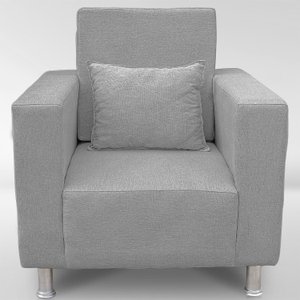 Poltrona Robusta para Sala e Recepção Confortável Reforçada Suedepremium:cinza