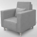 Ver imagem 3 de Poltrona Robusta para Sala e Recepção Confortável Reforçada Suedepremium:cinza