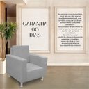 Ver imagem 4 de Poltrona Robusta para Sala e Recepção Confortável Reforçada Suedepremium:cinza