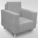 Ver imagem 5 de Poltrona Robusta para Sala e Recepção Confortável Reforçada Suedepremium:cinza