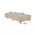 Ver imagem 4 de Cama Box Solteiro Estofada em Madeira Maciça Base Reforçada Santorini Espresso Móveis Bege/Veludo