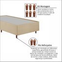 Ver imagem 7 de Cama Box Solteiro Estofada em Madeira Maciça Base Reforçada Santorini Espresso Móveis Bege/Veludo