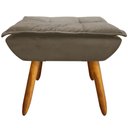 Ver imagem 3 de Puff Decorativo Pés Palito Charger Suede Nude G19 - Gran Belo