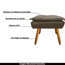 Ver imagem 5 de Puff Decorativo Pés Palito Charger Suede Nude G19 - Gran Belo
