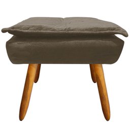 Puff Decorativo Pés Palito Charger Suede Nude G19 - Gran Belo - 2