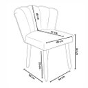 Ver imagem 7 de Kit 02 Cadeiras Estofada Pétala para Sala de Estar - Élpis Móveis - Veludo Marrom