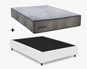 Ver imagem 1 de Cama Base Casal Branco Colchao Casal Exclusive Foam Espuma D33 138x188 - Ortobom