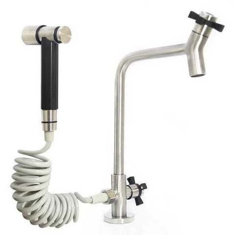 Torneira Cozinha Aço Inox 304 com Ducha Stone Rlsy285