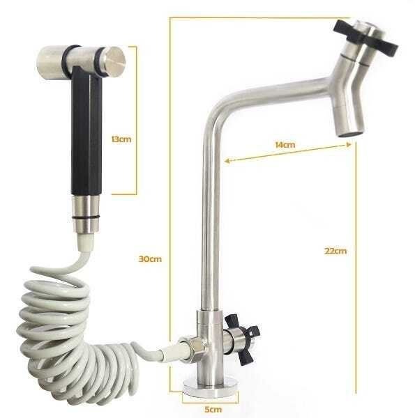 Torneira Cozinha Aço Inox 304 com Ducha Stone Rlsy285 - 2