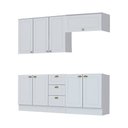 Ver imagem 1 de Cozinha Modulada Cooktop 4 Peças 8 Portas 3 Gavetas com Tampo Henn Americana