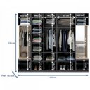 Ver imagem 4 de Guarda-roupa Casal 6 Portas 4 Gavetas Espresso/aveiro - Móveis Bentec