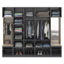 Ver imagem 3 de Guarda-roupa Casal 6 Portas 4 Gavetas Espresso/aveiro - Móveis Bentec
