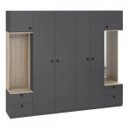 Ver imagem 2 de Guarda-roupa Casal 6 Portas 4 Gavetas Espresso/aveiro - Móveis Bentec