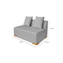Ver imagem 5 de Sofa Beny Slim Sala de Estar Linho Cinza - Madeira Prima