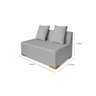 Sofa Beny Slim Sala de Estar Linho Cinza - Madeira Prima - 5