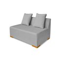 Ver imagem 2 de Sofa Beny Slim Sala de Estar Linho Cinza - Madeira Prima