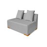 Sofa Beny Slim Sala de Estar Linho Cinza - Madeira Prima - 2
