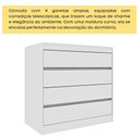 Ver imagem 5 de Cômoda Espanha 4 Gavetas sem Pés Tcil:Neve