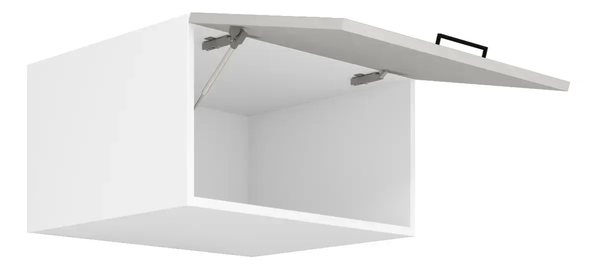 Armário de Cozinha Aéreo 70cm Cinza e Branco Mdf-lavanderia - 2