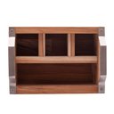 Ver imagem 4 de Porta Talheres com Aramado em Aço Inox Teca 23cm X 16cm X 15cm Wolff