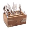 Porta Talheres com Aramado em Aço Inox Teca 23cm X 16cm X 15cm Wolff - 5