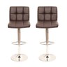 Kit 2 Banquetas Alta Para Bar Balcão Bancada Cozinha Americana Giratória Gomos Marrom - 1