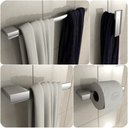 Ver imagem 1 de Kit de Acessórios para Banheiro Cromado Master 4 Peças