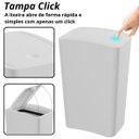 Ver imagem 5 de Assento Vaso Sanitário Tampa Oval Soft Branco + Lixeira Branca 8l com Tampa Click