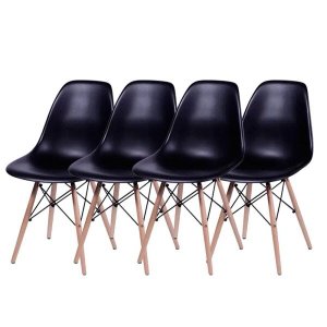 Kit 4 Cadeiras Eames Dsw - Preta