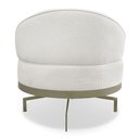 Ver mais imagens de Kit 2 Poltronas Decorativa Andromeda Linho Bouclê Bege Pérola Base Giratória de Ferro - Pallazio