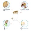 Ver imagem 4 de Jogo de 10 Potes Herméticos de Vidro Tampa de Bambu - 250 Ml