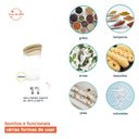 Ver imagem 5 de Jogo de 10 Potes Herméticos de Vidro Tampa de Bambu - 250 Ml
