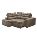 Ver imagem 4 de Sofá de Canto Retrátil e Reclinável com Molas LE 2,50x2,00m Viviane Suede Capuccino Madelina