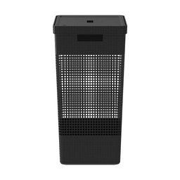 Cesto de Roupa Grid Preto 49 L com Tampa 38 x 28 x 55,2 cm - 2