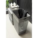 Ver imagem 4 de Cesto de Roupa Grid Preto 49 L com Tampa 38 x 28 x 55,2 cm