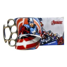 Caneca Soco Inglês 350ml Capitão America Avengers - 1