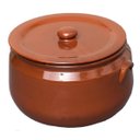 Ver imagem 1 de Caçarola Panela com Tampa de Barro Ceramica Vermelha Motta Tipo Capixaba 14 Litros