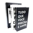 Ver imagem 1 de Conjunto 3 Caixas Decorativas Porta Livros Fashion