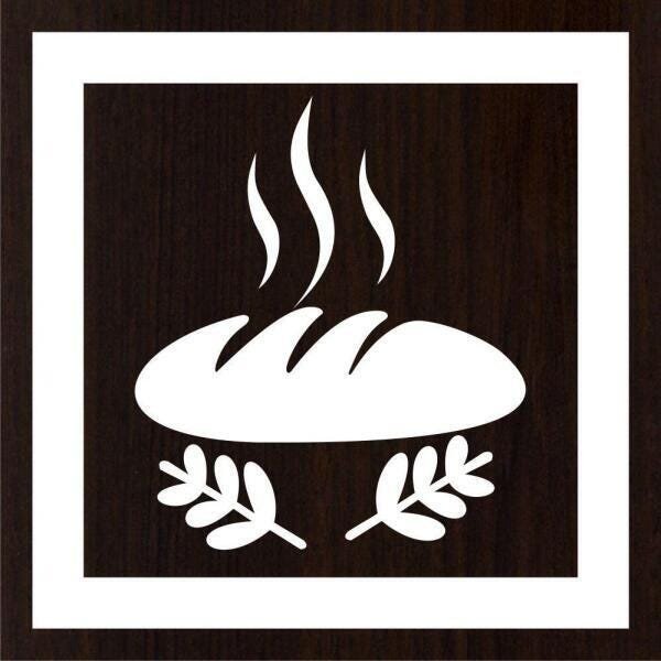 Quadro Decorativo Xícara De Café Chaleira Pão Em Mdf Tabaco - 3