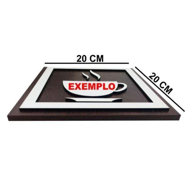 Quadro Decorativo Xícara De Café Chaleira Pão Em Mdf Tabaco - 5