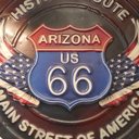Ver imagem 2 de Enfeite de Metal Redondo Historic Route 66 Grande - 76x76 cm