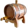 Barril De Carvalho Mini 1 Litro Artesanal Aros Aço Inox - 1