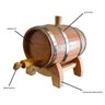Barril De Carvalho Mini 1 Litro Artesanal Aros Aço Inox - 6
