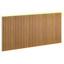 Ver imagem 1 de Painel Decorativo Ripado 230x109x49 Cm Freijó com Led - Matic