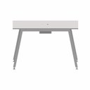 Ver imagem 4 de Mesa Reunião Escritório Corporativo 6 Lugares 210cm x 74cm Caixa de Tomadas e Pés Metal Industrial Cinza